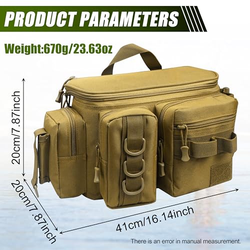 Shaddock Fishing Bolsa de Cintura Portable con Porta Caña, Bolsa Cruzada para Pesca, Camping y Senderismo para Hombres y Mujeres miniatura 2