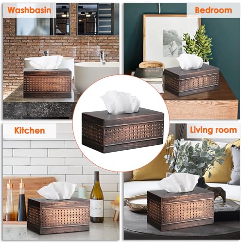 KoKone Large Bronze Sturdy Galvanized Iron Rectangular Tissue Box Cover by Kokone - Used condition - Image 9