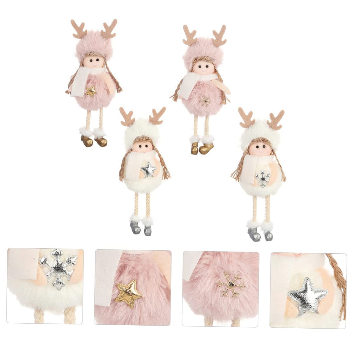 Toyvian 8pezzi Addobbi Natalizi Ciondoli Per Albero Di Natale Con Angeli Decorazioni Per Natale Per Foto e Regali Festivi