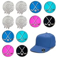XingyLi 12 teiliges Golfballmarker Set mit magnetischen Hutclips, lustiges Golfwerkzeug Zubehör, Ballmarker passen in Golf Divot Tools, Huttasche, wertvolles Geschenkset für Männer, Frauen und Damen