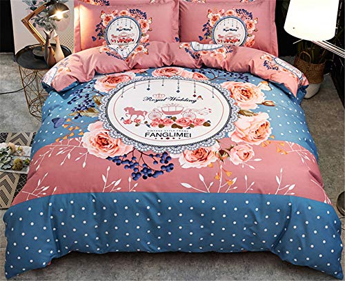 Parure de lit durable et douce ensemble 4 pièces imprimé chic - 3