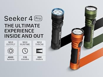 Olight Seeker 4 Pro　新品未開封品 OLIGHT Seeker 4 Pro Rechargeable Flashlights, 4600 Lumens