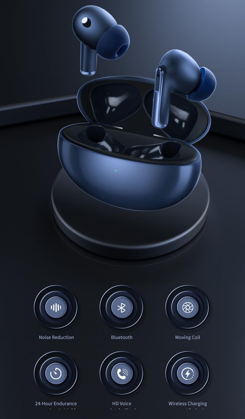 Sekoda Confort Max Ecouteurs Wireless-Écouteurs sans Fil Bluetooth ANC et réduction adaptative du Bruit, Audio 360° (Argent)