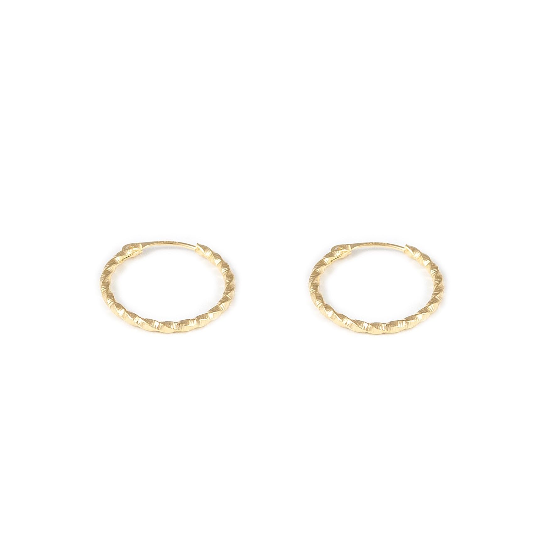 Band-Ohrring Hoop Creolen Ohrringe - Gelbgold 18 Karat (750)