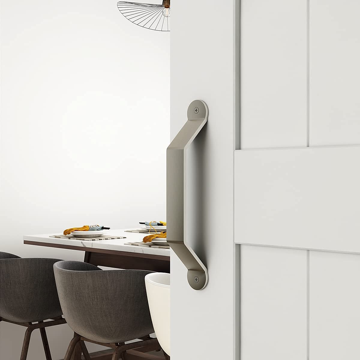 Buy BARNSMITH 10in 25cm Brushed Nickel Sliding Door Pull Handle Carbon