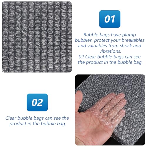 CYEER 50 Stück Luftpolsterbeutel 30 x 40CM, Bubble Wrap, Bubble Wrap Bags, Luftpolstertaschen, Luftpolsterfolie Verpackungsmaterial für Versand Verpackung, Stoßfeste Polsterung