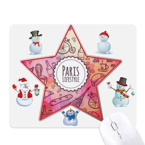 Tapis de souris Paris Pink Life France tapis de bureau antidérapant hiver