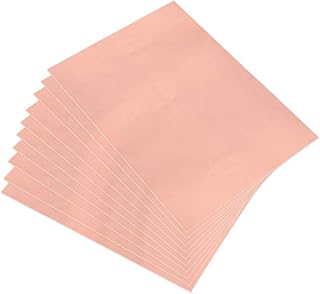 Bclla Zkenshan-Copper Sheet 30 22.5cm Electric Guitar Copper Foil Tape Electro-Magnetic Interference Shielding Self-Adhesive 10 Sheet Pack, High Purity and Durable (Color : 10pcs)