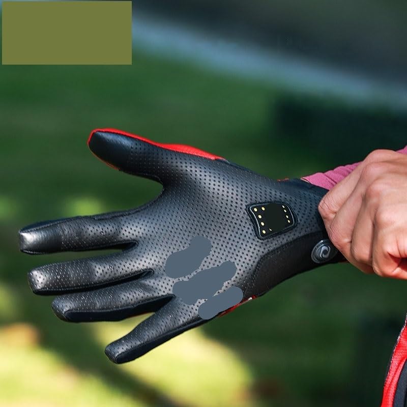 Guanti da Ciclismo Guanti da Ciclismo Sottili e Lunghi Guanti da Ciclismo Professionali da Uomo Antiscivolo(Noir,L)