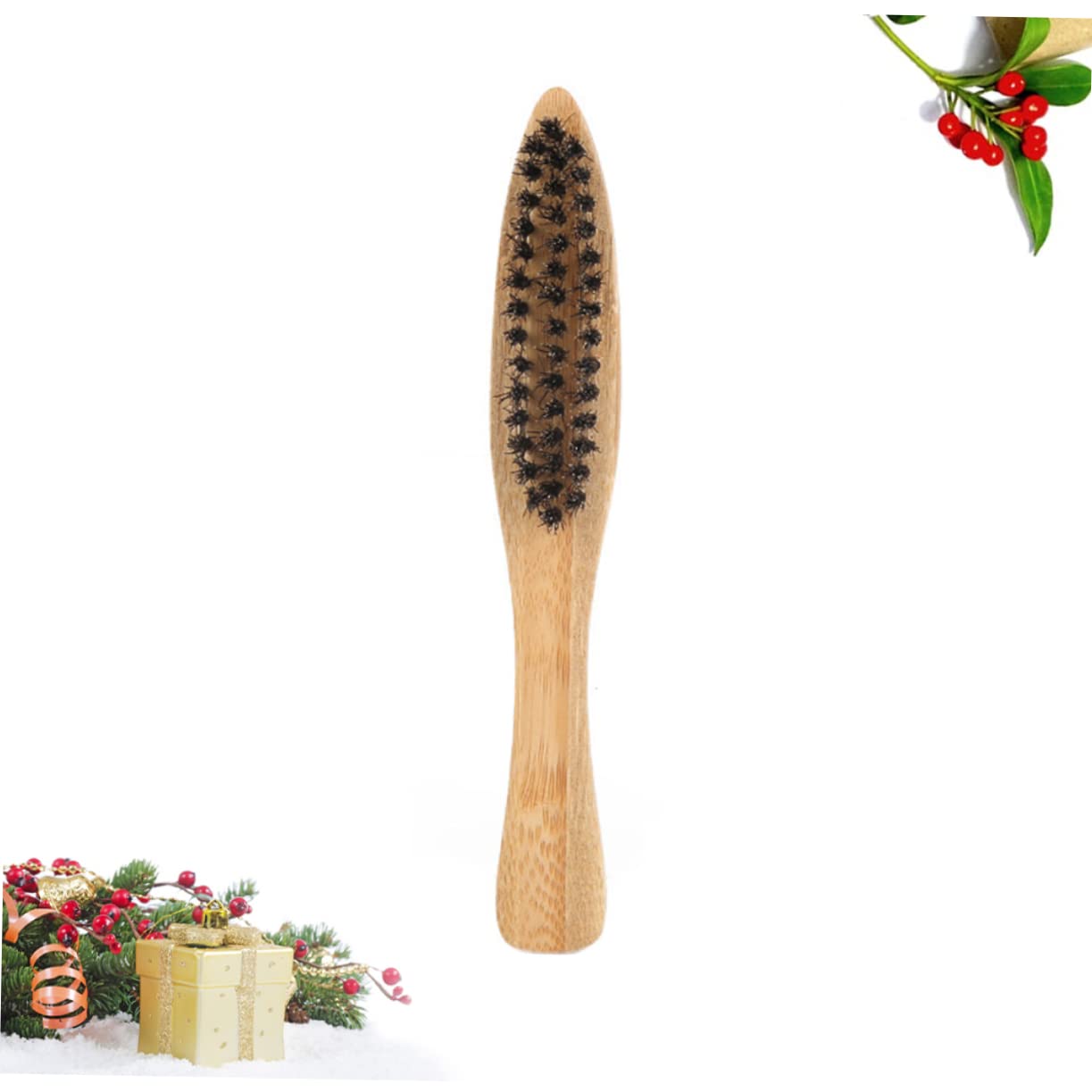 VICASKY Portable Men's Beard Brush Set 2pcs Styling Facial Brush Bristles for Beard Care