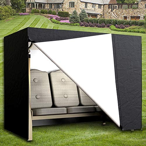 Aosong Funda de Columpio de jardín de 3 plazas, Oxford Impermeable, Lona de balancín antirayos UV, Cubierta de protección para Columpios Exteriores Cover