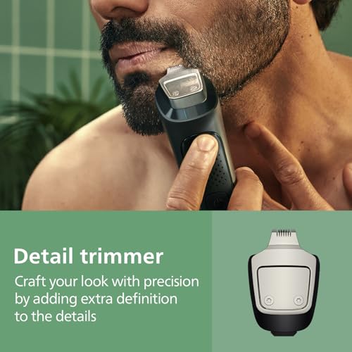 Image of Philips India's No.1 Men's Trimmer | Single stroke beard trimming | 10-in-1 All in One Grooming Kit- Head to Toe | Detail trimmer attachment | 90 min. runtime | 5 yrs* warranty | MG3941