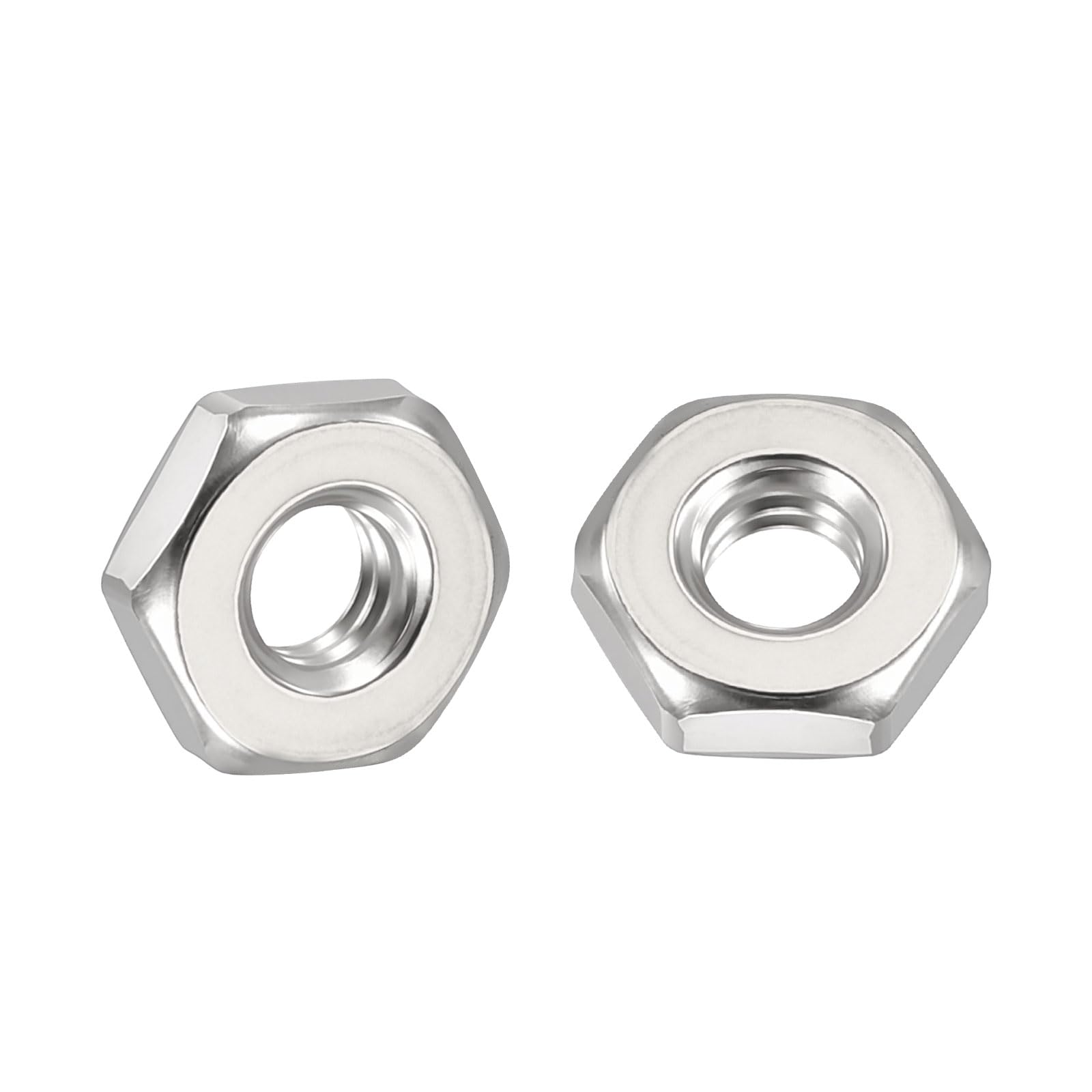 Kozelo 150pcs Hex Nuts - [#12-24] 304 Stainless Steel 18-8 (A2-70) Hardware Nuts for Mechanical Repair & Assembly, Standard Inch Coarse Thread Nut, Bright Finish, Silver — image 1