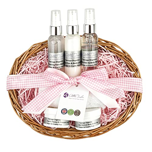 Teenage girls gifts organic,teenage skincare sets girls,teenage girl gift set,vegan teenage pamper gift sets,Birthday gifts for teenage girls, face wash for spots and acne prone skin