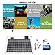 AUNMAS 100 W Monokristallines Silizium-Solarpanel-Batterieladegerät, 12 V 24 V Dual-USB-100-A-Controller mit Leistungsstufenanzeige für den Dachboden von Wohnmobilen, Booten