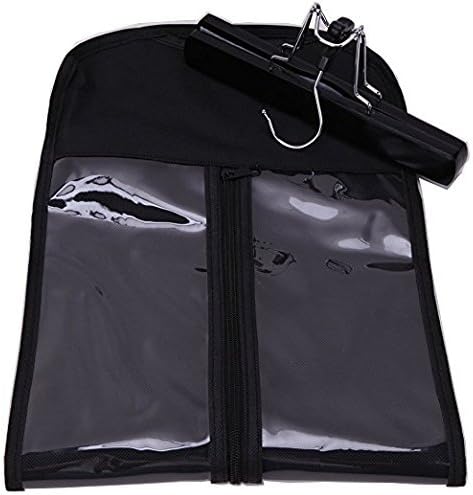 Hair Extension Storage Bag, Hair Extension Hanger Strong Holder, Dust-proof Portable Suit with Transparent Zip Up Closure- Lightweight, Waterproof and Portable (Black)
