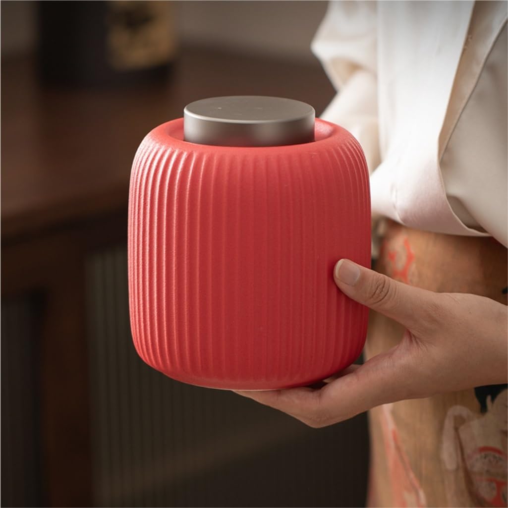 LYGSWDB Słoik na cukier Ceramiczny pojemnik do przechowywania sypkiej herbaty Zamknię słoik nadaje się do przechowywania kawy w proszku, herbaty, cukru, soli itp. Pojemnik na herbatę (kolor: D)