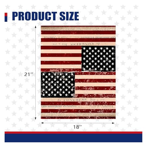 2025 American Flag Welcome Magnetic Mailbox Cover，7.4 July Fourth Festival Courtyard Decoration 21\" Lx 18\" W Mailbox Cover Suitable for 19 \"x6.5 Standard - Thumbnail 7
