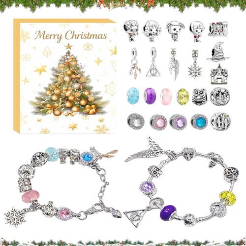 Schmuck Adventskalender Magie 2025 mit 24 Überraschungen Charms...