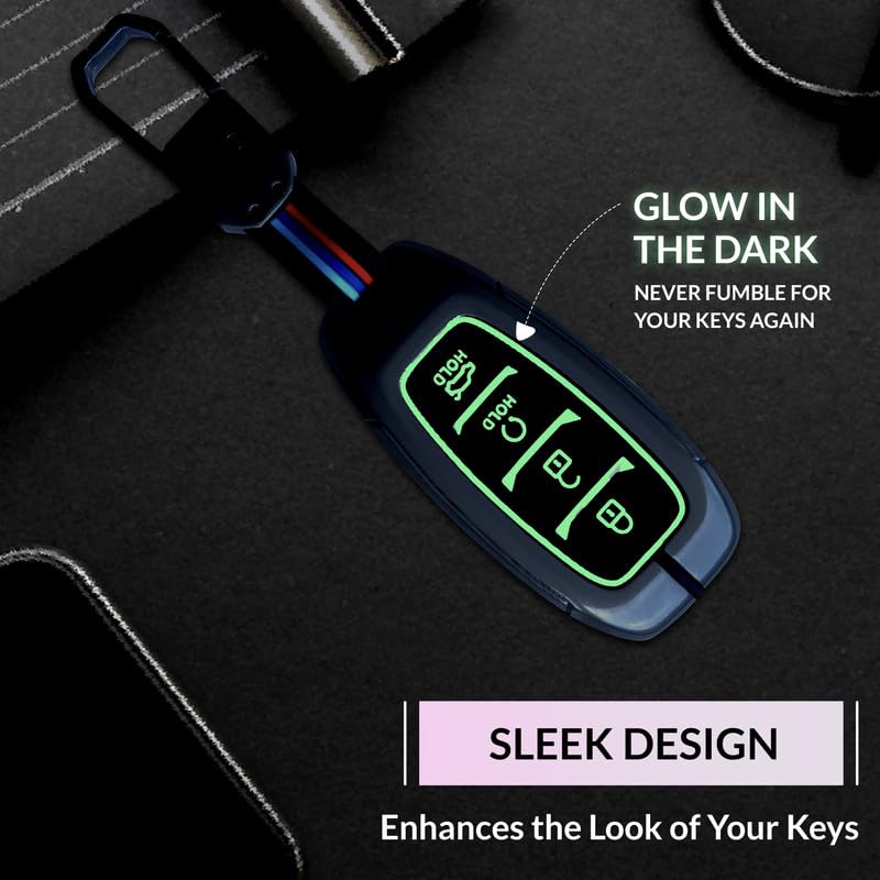 Image of NEODRIFT 'KeyShield' Car Key Cover for Compatible with Hyundai Verna (Shape 3, 04 Buttons) (Durable, Stylish, and 360 Protection)