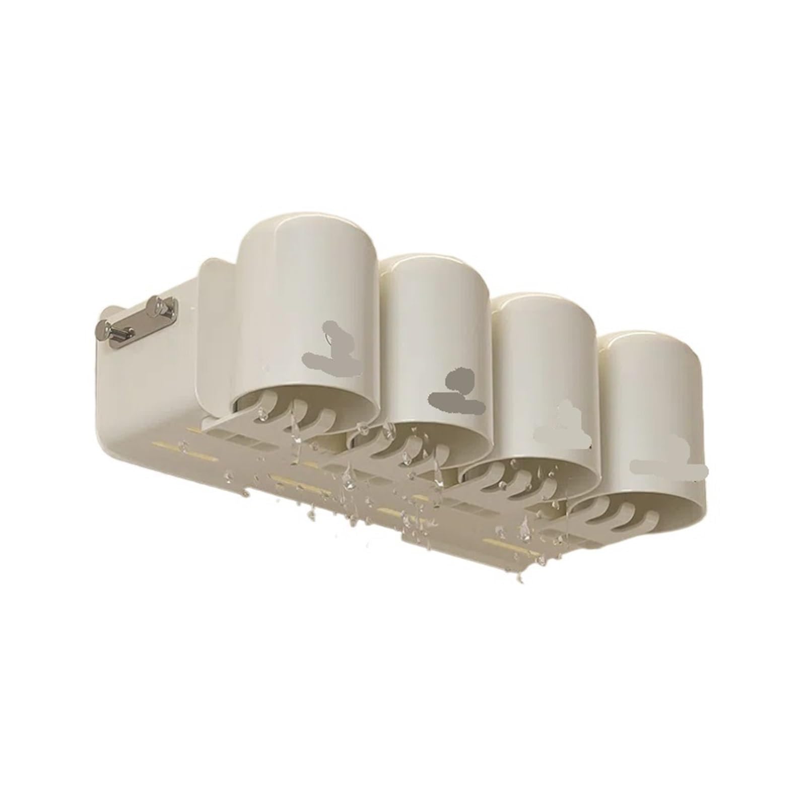 Soporte for Cepillo de Dientes montado en la Pared, Estante Almacenamiento Pasta, Juego baño con Taza Enjuague bucal Transparente