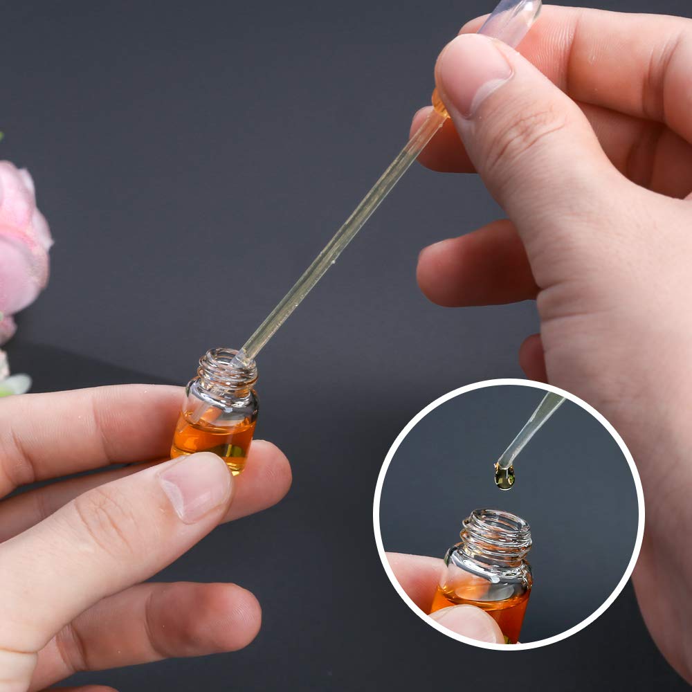24 x 5 ml piccole fiale di vetro campione, flacone vuoto con riduttore, flaconi in vetro trasparente, flaconcini piccoli, flaconi in vetro trasparente per oli essenziali