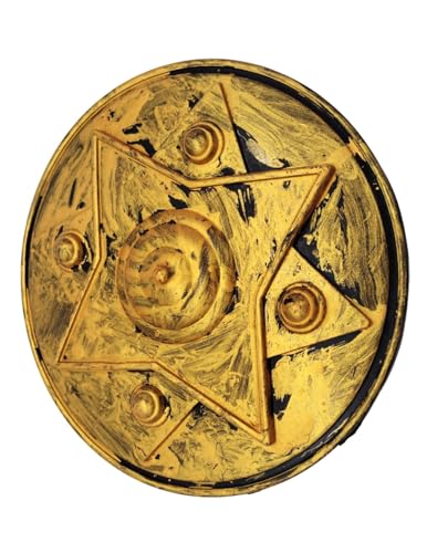 Image of BookMyCostume Shivaji Sword and Shield Set for Kids - 26-Inch Royal-Look Toy Sword with 10-Inch Shield with Metallic Finish |Warrior Costume Accessory for Fancy Dress & Role Play