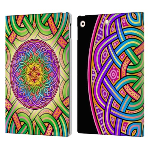 Étui portefeuille en cuir iPad 10.2 housse protection Beth Wilson Mandala