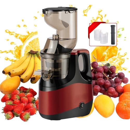 Slow Juicer,Licuadora para Verduras Y Frutas,Exprimidor Electrico En Frío,Zumo Fresco Y Saludable,800W,80MM Gran Apertura,Alto Contenido De Jugo,Fácil De Limpiar.