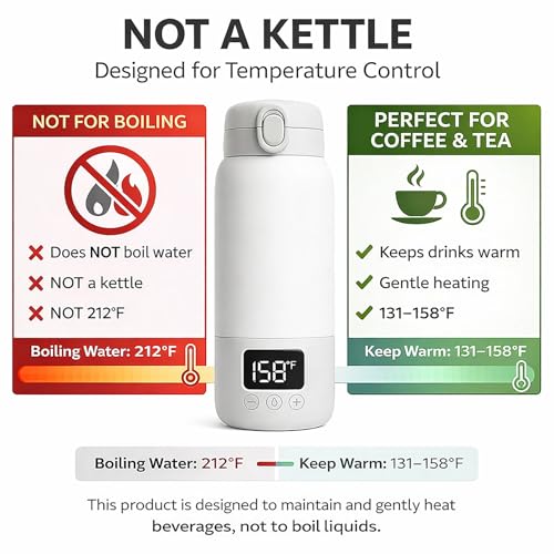 Taza de café eléctrica recargable 17 Oz con control de temperatura miniatura 2