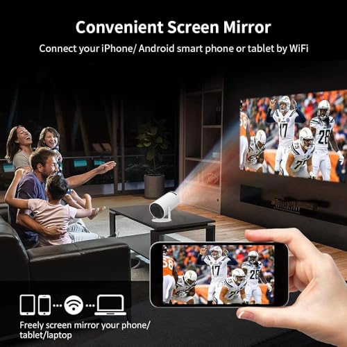Image of Beem 440 Smart LED Projector with 720p HD Resolution, Rotatable Design, Built-in Streaming Apps (Netflix, Prime Video, Hotstar), 2000 Lumens, Screen Mirroring, 3 Watts Speaker (White)