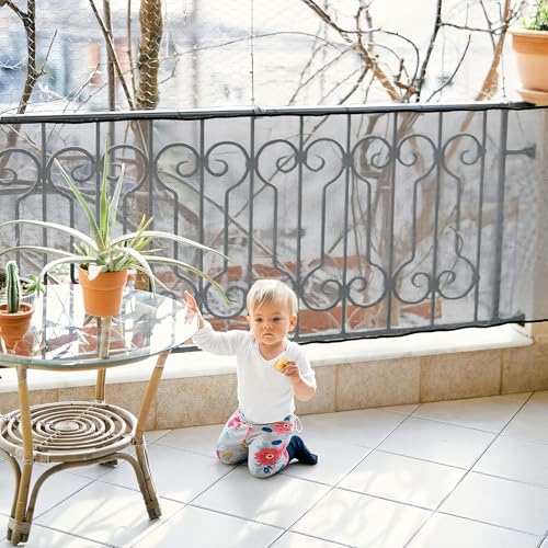 FAINCA 300*79 cm Treppenschutznetz Treppe Kinder Schutznetz Verdicktes Netz