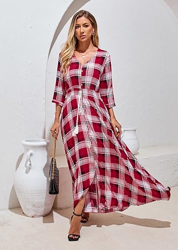 Image of Casual Summer Dresses for Women 2026 Maxi Dress Flowy Bohemian Beach Party
