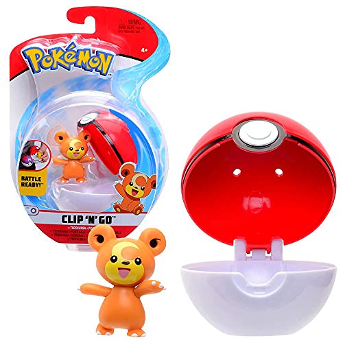 Spiel-Figur mit Pokeball | Pokemon | Clip N Go | Action-Figuren, Spielfigur:Teddiursa