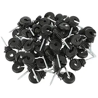 Dailydanny 20Pcs Electric Fence Insulator Screw-in Insulator Fence Ring Post Wood Post Insulator