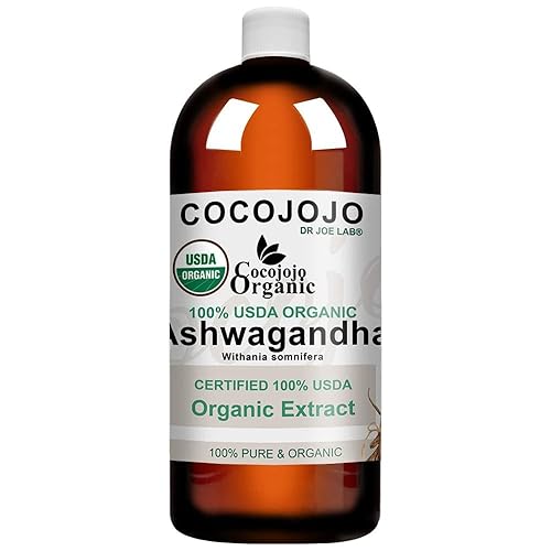 Miniatura 1 de Dr Joe Lab Extracto de Ashwagandha orgánico para el cuidado de la piel y el cuidado del cabello, rejuvenecedor, calmante y relajante, nutritivo e