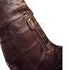 Vintage Leather Sling Crossbody Bag Backpack for Men Women Shoulder Chest Day Pack Travel Outdoor Casual Daypack Coffee #3