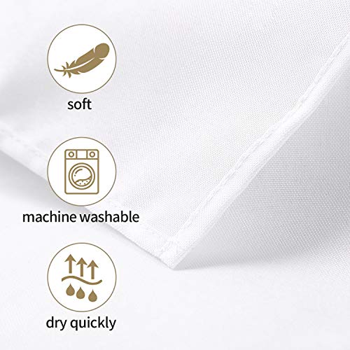 Ascoza 25Pcs Polyester Cloth Napkins - 20 X 20 Inch White Dinner Washable Napkins With Hemmed Edges For Restaurant/Wedding/Hotel(25,White) #TOP2