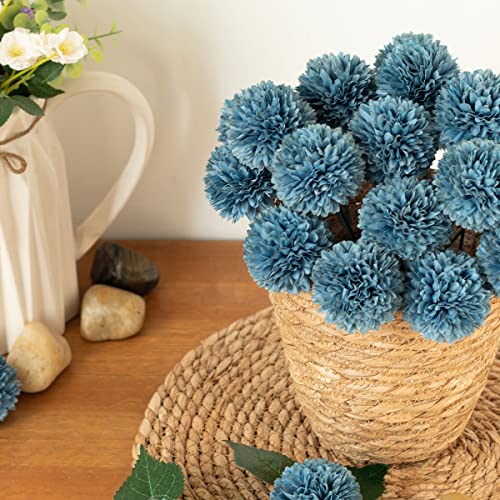 Senseya 25Pcs Chrysanthemum Flowers Artificial Bulk, Artificial Flowers Combo Box For Decoration Silk Mix Fake Flowers With Stems Diy Wedding Home Cake Decor #TOP6