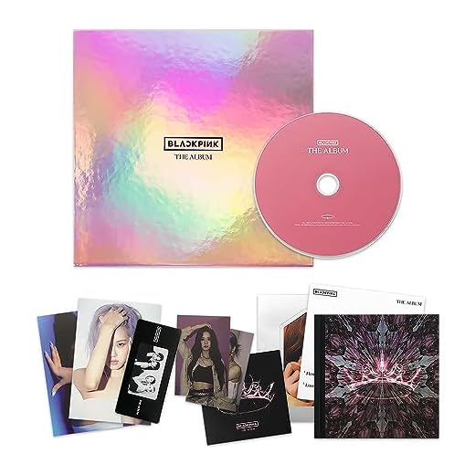 BLACKPINK - [THE ALBUM] (VERSION #4) Hardcover Photobook + Postcard Set + Credits Sheet + Lyrics Booklet + Photocard + Postcard + Sticker + Mounted Photocard + CD + 2 Pin Badges + 4 Extra Photocards