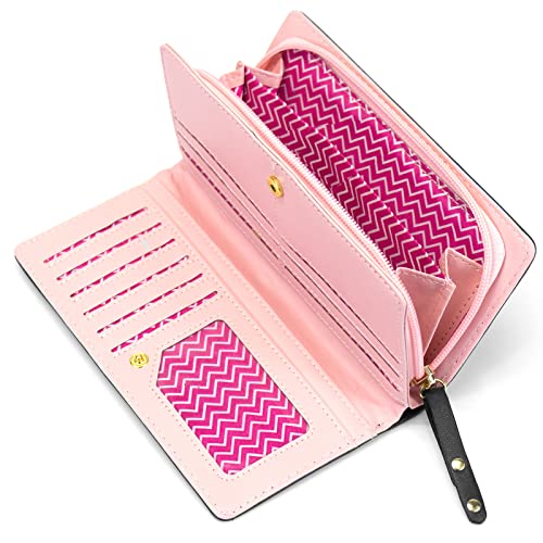 Mini Faux Leather Bifold Cute 3 Cat Zipper Clutch Wallet Handbag for Women Girls3