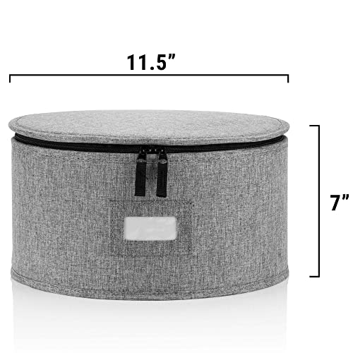 China Storage Container For Dinner Plate - 11.5" W X 7" H - Includes 12 Felt Dividers. Hard Shell And Stackable With Padded Interior #TOP1