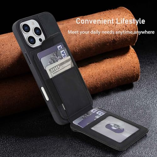 Funda iPhone 17 Pro Max Magnética Anticaída Caso de Cuero Extraíble 6