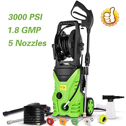Homdox Electric Pressure Power Washer 3000PSI 1.8GPM High Pressure Power Washer 1800W Machine