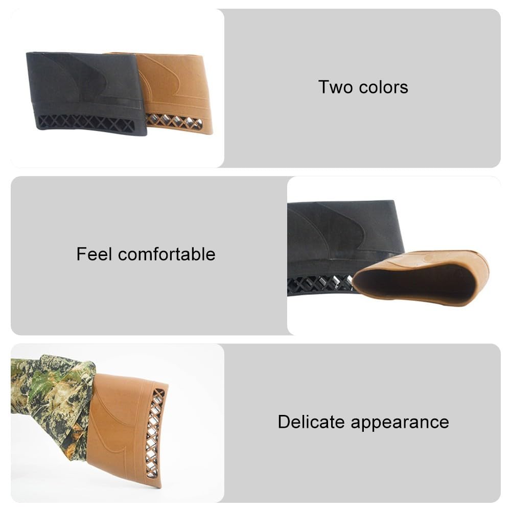 MiOYOOW Almohadilla de retroceso para rifle escopetas de goma, almohadilla de retroceso ligera, funda de retroceso amortiguador para escopetas de rifle