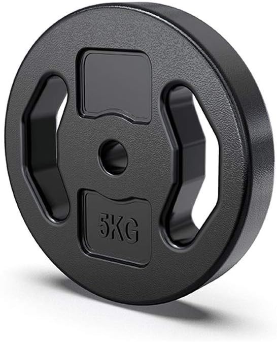 Barbell Standard 1-Inch Grip Weight Plates Set of 2 Plates Black Fractional Weight Plates Designed Barbell Rubberized Dumbbell Home 2.5kg-10kg