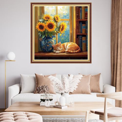 Image of Funart Stamped Cross Stitch Kits for Beginners Full Range of Cross Stitching Preprinted Embroidery Kits for Adults, 11CT Embroidery Pattern Needlepoint Kits- (ArtColors37)