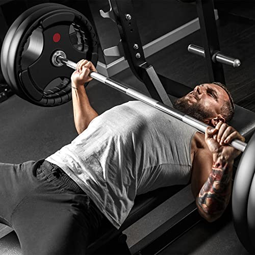 Gikpal 10Lbs Weight Plates 2-Inch Rubber Coated Olympic Weight Plate In Pairs Or Single For Weightlifting, Strength Training, Crossfit, Solid Cast Iron Weight Plates For Barbell #TOP5