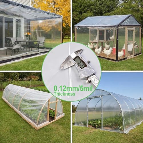 Lona de vinilo de plástico transparente impermeable de 0.12 mm para techos de invernaderos 5
