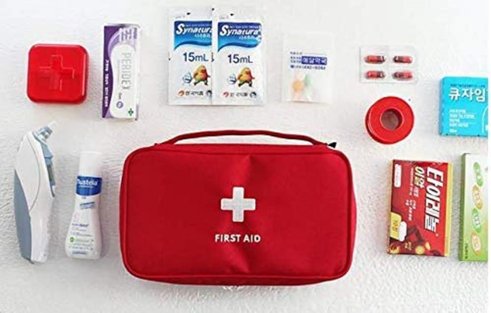 CARTENZA Emergency First Aid Kit Organizer – Portable Empty Medicine Pouch for Travel, Car, Home, Office – Compact Medical Storage Case 1